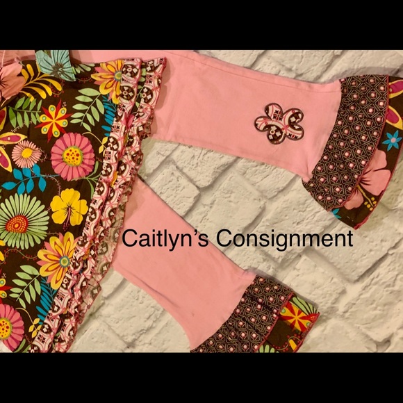 Ann Loren ‘Hippie Boho’ Pant Set w Headband NWOTs - Picture 4 of 4